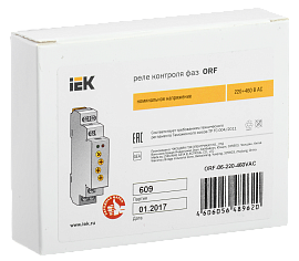 Реле контроля фаз ORF 06 3 фазы 220-460В AC ORF-06-220-460VAC IEK