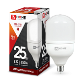 Лампа светодиодная LED-HP-PRO 25Вт 230В E27 6500К 2250Лм 4690612031064 IN HOME