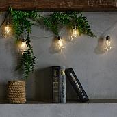 Гирлянда светодиодная LD-S1800-050/STB/3AA Теплый белый RETRO BULBS-1 IP20 UL-00008426 Uniel