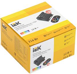 Контроллер с ПДУ радио (черный) RGB 3 канала 12В, 6А, 216Вт LSC1-RGB-216-RF-20-12-B IEK