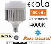 Лампа светодиодная 150 Вт E27-Е40 Т180 4000K матовая 220В цилиндр Premium 260х180mm HPV150ELC Ecola