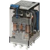 Реле миниатюрное универсальное электромеханическое 3CO 10A контакты AgNi 24В DC RTI LED + диод 553390240080 / 55.33.9.024.0080 Finder