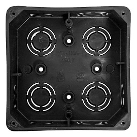 Коробка распаячная с крышкой КМТ-010-006 для твердых стен, 110х110х50, полипропилен, синяя/белая, винты, IP20 EKF PROxima