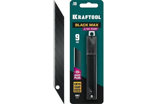 Изображение товара Сегментированные лезвия 9 мм 10 шт. BLACK MAX KRAFTOOL 09602-09-S10