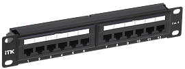 ITK 1U патч-панель кат.6 UTP 12 портов 10" Dual IDC PP12-1UC06U-D05-10 ИЭК