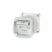 Hensel KF 0202 G - Коробка отв., УФ, IP 66/67, 5 пол. кл.,93х93х62 мм), сер, на 7 ввод. М20 62000043