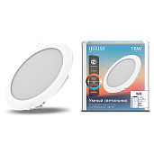 Светильник светодиодный встраиваемый 16Вт 2700-4000K 1500-1600Лм даунлайт Downlight DIM+CCT диммируемый+смена цветности Smart Home Gauss 2040122