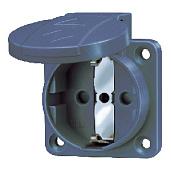 Розетка кабельная силовая 16/230/2 панельная SCHUKO IP54 синий 11081 Mennekes