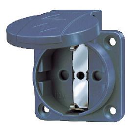 Розетка кабельная силовая 16/230/2 панельная SCHUKO IP54 синий 11081 Mennekes