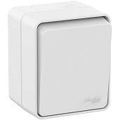 Выключатель одноклавишный AtlasDesign Profi54 открытой установки 10 АХ белый IP54 ATN540111 Systeme Electric