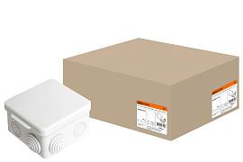 Распаячная коробка ОП 80х80х50мм, крышка, IP54, 7вх. SQ1401-0112 TDM