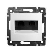 Розетка RJ45+RJ45 компьютерная Valena скрытой установки UTP cat. 5е белый 774231 Legrand