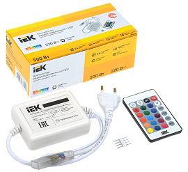 Контроллер с ПДУ ИК RGB 3 канала 220В 1А 500Вт  LSC1-RGB-500-IR-20-220-B IEK