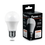 Лампа светодиодная 15Вт E27 A60 2700К 1220Лм матовая 230В Груша LED OSRAM 38035 Feron Pro