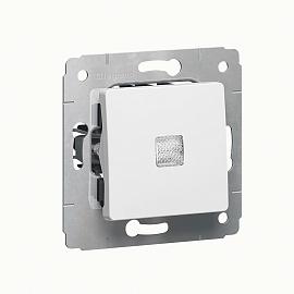 Выключатель одноклавишный Cariva с индикатором 10А белый 773610 Legrand