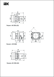Индикатор LAY5-BU65 желтого цвета d22мм IEK /20 шт / (BLS50-BU-K05)