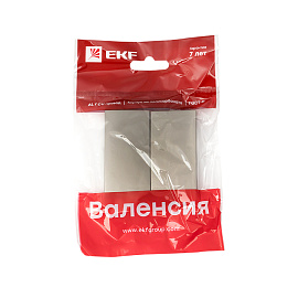 Лицевая панель для выключателя двухклавишного Валенсия 10А кашемир ESV10-L-023-40 EKF PROxima