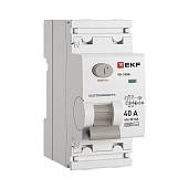 Выключатель дифференциального тока ВД-100N 2P 40А 30мА тип AC эл-мех 6кА PROXIMA E1026M4030 EKF