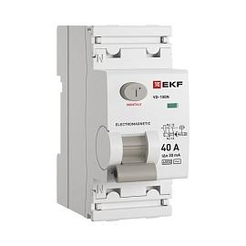 Выключатель дифференциального тока ВД-100N 2P 40А 30мА тип AC эл-мех 6кА PROXIMA  E1026M4030 EKF
