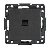 Розетка RJ45 компьютерная Стокгольм скрытой установки механизм черный EZK01-035-10 EKF PROxima