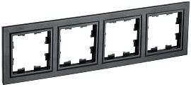 Рамка 4-местная РУ-4-БрЧ черный BR-M42-K02 BRITE  IEK