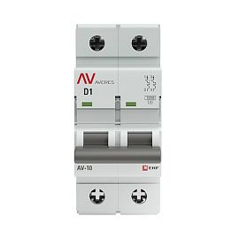Выключатель автоматический 1А 2П двухполюсный D 10kA AV-10 AVERES mcb10-2-01D-av EKF