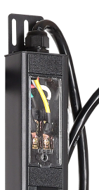 ITK BASE PDU вертикальный PV1113 45U 3 фазы 32А 38 розеток C13 + 10 розеток C19 с клеммной колодкой и кабелем 6м вилка IEC60309 (промышленная) синий