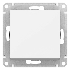 Переключатель одноклавишный Atlasdesign Aqua скрытой установки IP44 10А проходной механизм белый ATN440161 Systeme Electric