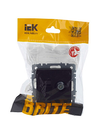 Розетка ТВ+комп. TV+RJ45 кат.5E черный мех-м BRITE РТВ/РК12-БрЧ BR-AK20-1-K02 IEK