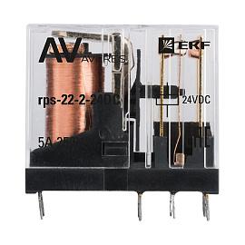Реле промежуточное РП slim 22/2 5A 24В DC AVERES rps-22-2-24DC EKF