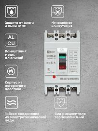 Выключатель автоматический 63А 3П трехполюсный ВА-99МL 15кА IP30 Basic mccb99-63-63mI EKF