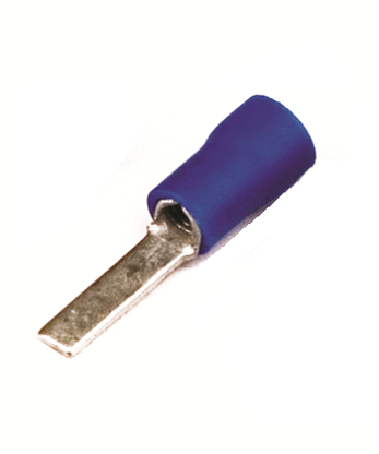 Изображение товара DKC 2B11LP Наконечник штыревой плоский с изолированным фланцем 1,5-2,5 кв.мм 2,5х17 мм (НШПИ)