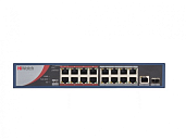 Коммутатор PoE 16 PoE, 1 Uplink, 1 SFP DS-S1816P(B) HiWatch