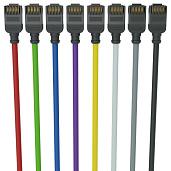 Патч-корд сетевой UTP 28AWG (0.08 мм) CAT6 узкопрофильный 1м черный K23045-0100-BK Kordz