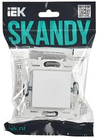 Выключатель 1-клавишный проходной 10А SK-V02W арктический белый SKANDY SK-V12-0-10-K01 IEK