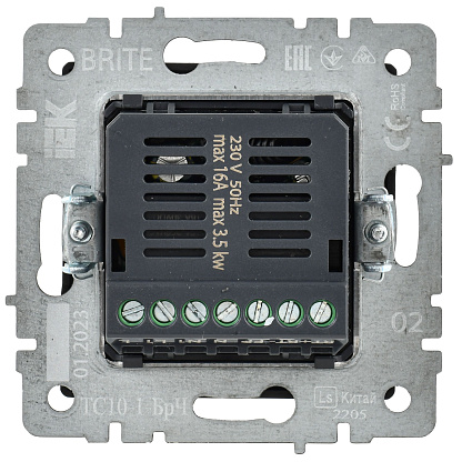 Изображение товара Электронный термостат для теплых полов IP20 BRITE IEK ТС10-1-БрЧ