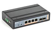 Коммутатор PoE Plus, мощность 60Вт, порты:4-Ethernet, 2-Uplink SFP SKAT PoE-IN-4E-2S Бастион