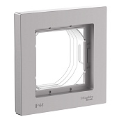 Изображение товара Рамка 1-постовая IP44, AQUA АЛЮМИНИЙ ATLASDESIGN ATN440301 Systeme Electric