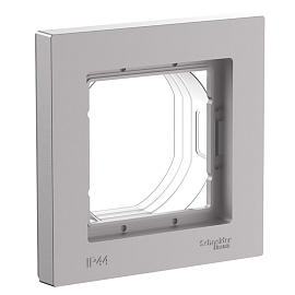 Рамка 1-постовая IP44, AQUA АЛЮМИНИЙ ATLASDESIGN ATN440301 Systeme Electric