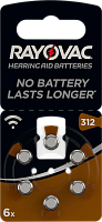 Элемент питания 312 (PR41) Acoustic 180mAh д/слух.аппаратов бл/6 (4607945416) батарейка воздушно-цинк 4607945416 RAYOVAC