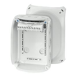 Hensel KF 1006 G - Коробка отв., УФ, IP 66/67,5 (130х180х77 мм),сер,на 10 ввод.М20/25/32 (62000059)