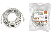 Патч-корд народный U/UTP Cat 5e 4PR 24AWG PVC, литой 15 м, серый