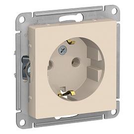 Розетка Atlasdesign скрытой установки с заземлением 16А механизм бежевый ATN000243 Systeme Electric