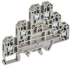 Клемма 0,4-2,5 мм.кв* CTS-ML 3-х 2,5мм2 серая IEK YCT13-00-3-K03-002