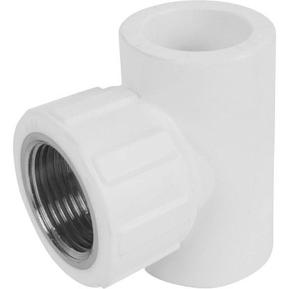Изображение товара Тройник внутренняя резьба 25х3/4"х25 mm PPR (белый) 88051