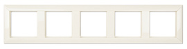 Рамка для розеток и выключателей 5 постов Ecoprofi слоновая кость EP485 JUNG