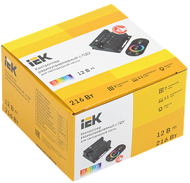 Контроллер с ПДУ радио (черный) RGB 3 канала 12В, 6А, 216Вт LSC1-RGB-216-RF-20-12-B IEK