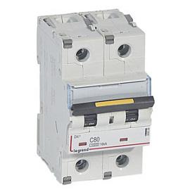Выключатель автоматический DX3 80А 2П двухполюсный C 16кА 409228 Legrand