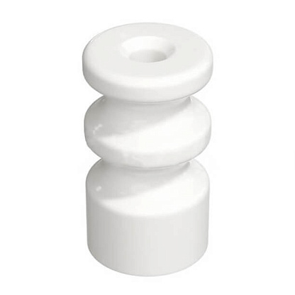 Изображение товара Ретро изолятор фарфоровый двойной для наружного монтажа витой электропроводкики белый GE70225-01 ТМ МЕЗОНИНЪ