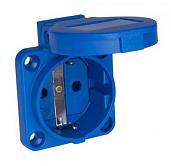 Розетка панельная 16А/250V/2P+E синяя 50x50 IP54 105-0b PCE